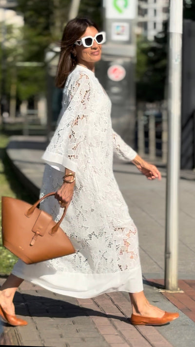 Lace Luana Elegant White Dress