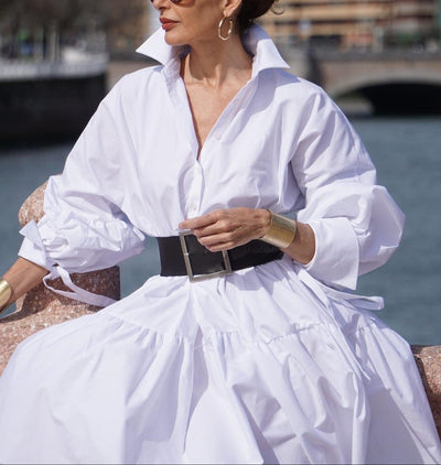 Egyptian Cotton White Dress