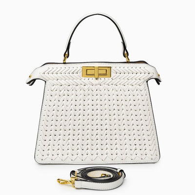 Dionne Woven Handbag Brown
