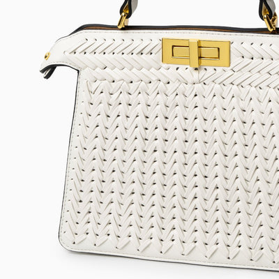 Dionne Woven Handbag Brown