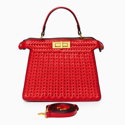 Dionne Woven Handbag Brown