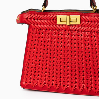 Dionne Woven Handbag Brown