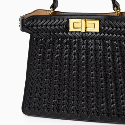 Dionne Woven Handbag Brown