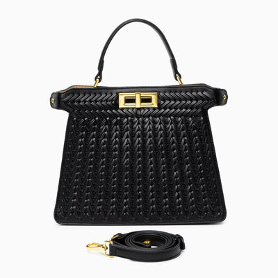 Dionne Woven Handbag Brown