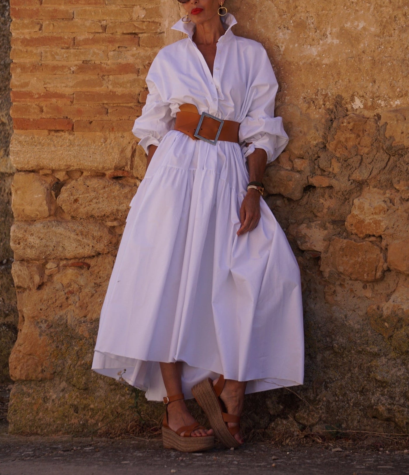 Egyptian Cotton White Dress
